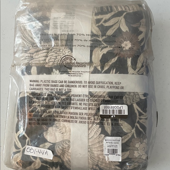 Rejuvenation Talia Handstitched Birds Euro Sham - Picture 6 of 6